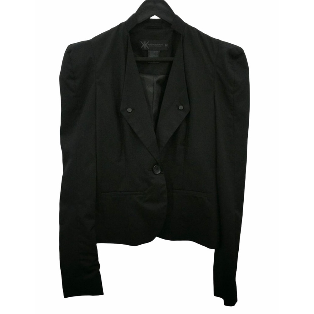 KARDASHIAN KOLLECTION Black One Button Blazer M
